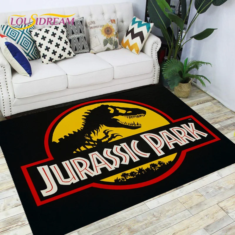 

Jurassic Park Dinosaur Cartoon Carpets Rugs Non-slip Area Rug for Living Room Bedroom Foot Pad Decoration,Child Game Floor Mat