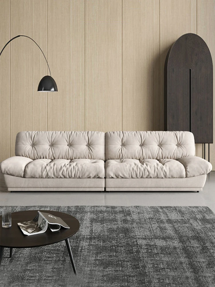 

Italian luxury small apartment super soft fabric lazy cloud sofa home living room modern simple online celebrity sofa