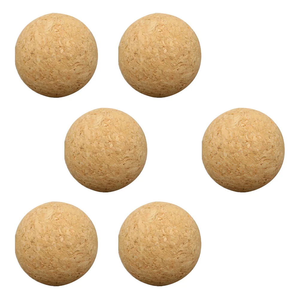 

6Pcs Replaceable Cork Balls Professional Cork Foosball Wear-resistant Soccer Foosball