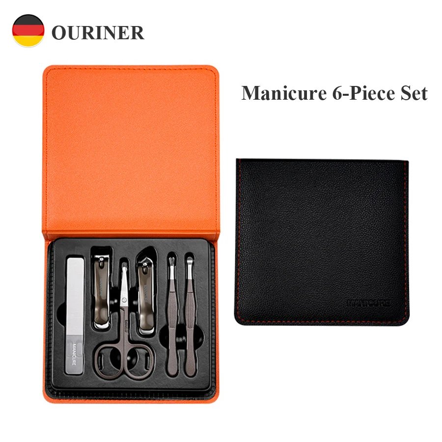 

Manicure 6PCS Set Men's Nail Clippers Nail Cutting and Foot Trimming Tools Nail Ditch and Foot Trimming Knife