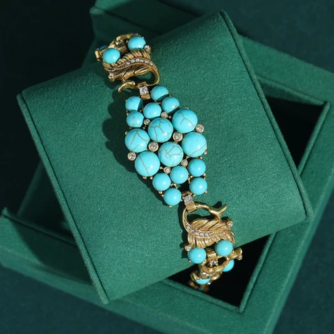 Бирюзовый браслет LOVE GREEN LIVE GREEN