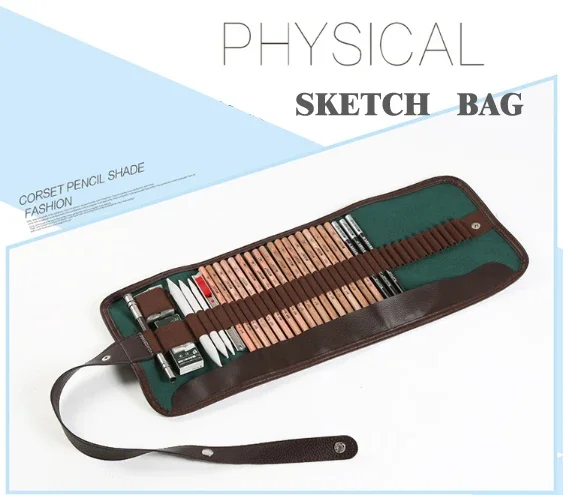 

Ginflash Профессиональный кожаный пенал для рисования 36 отверстий