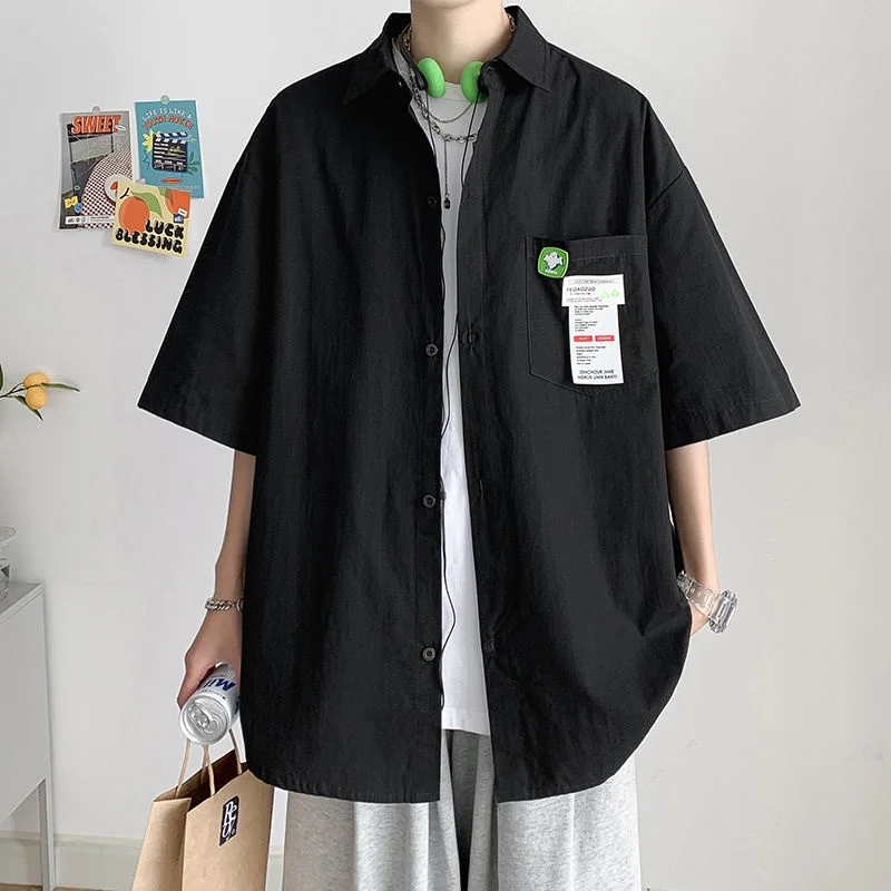 Privathinker летние мужские белые рубашки с коротким рукавом большие размеры модная