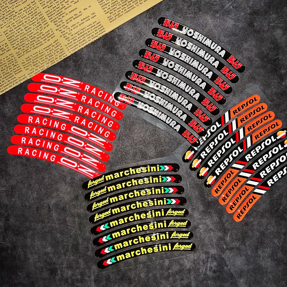 3D гелевая мотоциклетная наклейка светоотражающая полосатая лента с ободом для