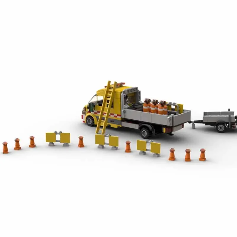 MOC- 155105 Большая двойная кабина планшетный фургон шпилька для транспорта голова