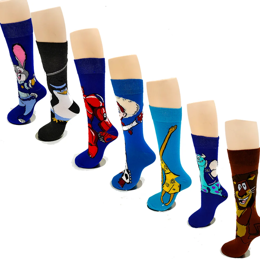 

Fashion Men's Funny Socks Fashion Women's Personality Anime Socks Cartoon Fashion Hip Hop High Quality Sewing Pattern