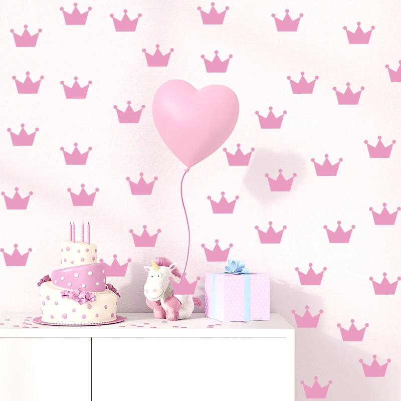 

1pc Crown Wall Stickers Kid's Bedroom Decorate Wall Decals Princess Baby Room Wall Decoration Vinyl Wall Sticker for Kids Rooms