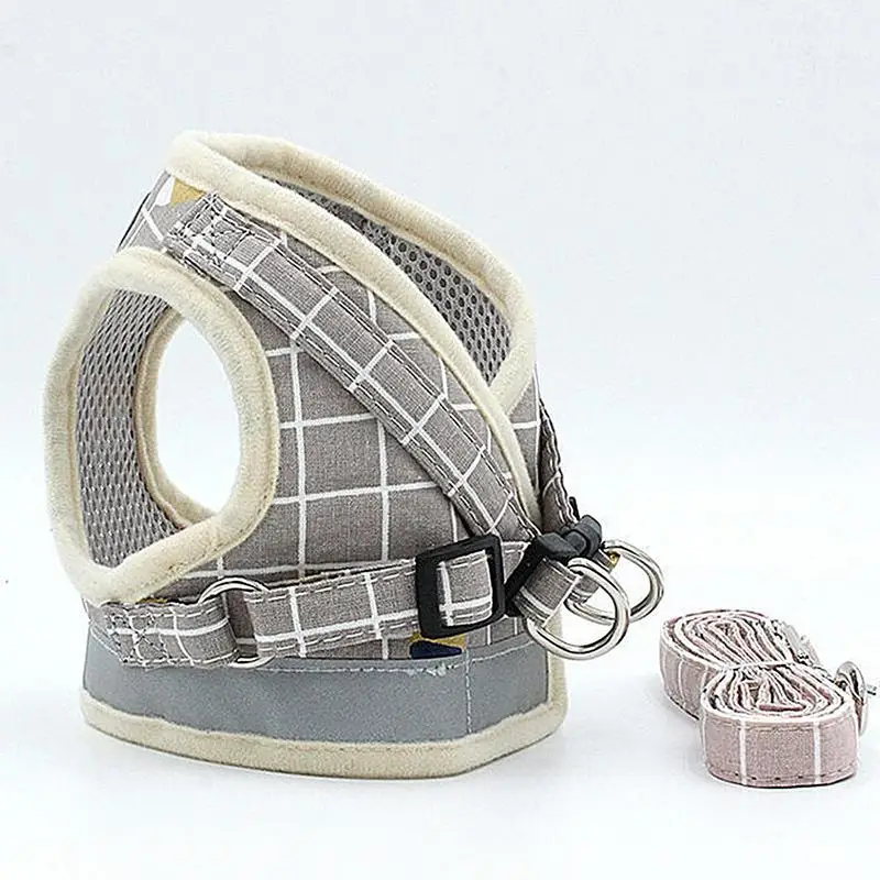 Нагрудный ремень для кошек мягкий регулируемый без тяги дышащая сетка погоды