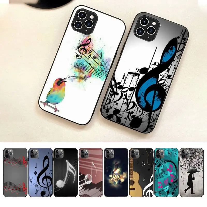 

Music Score Musical Notes Phone Case For Iphone 7 8 Plus X Xr Xs 11 12 13 14 Se2020 Mini Pro Max Mobile Iphones Case
