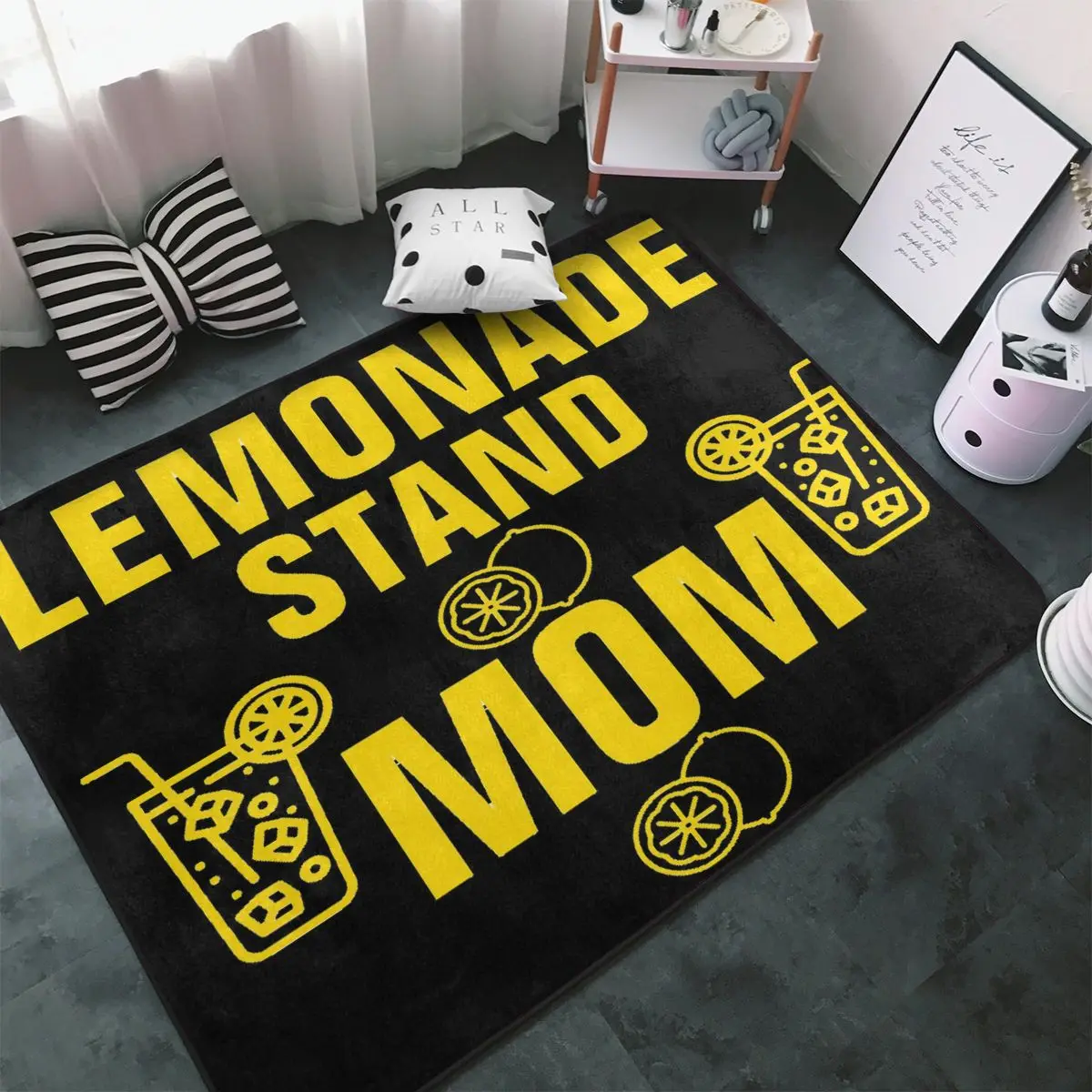 

Коврик Lemonade с рисунком лимона для мам, коврики для пола из полиэстера, Модные прочные коврики для дома, подарки на день рождения, Настраиваем...