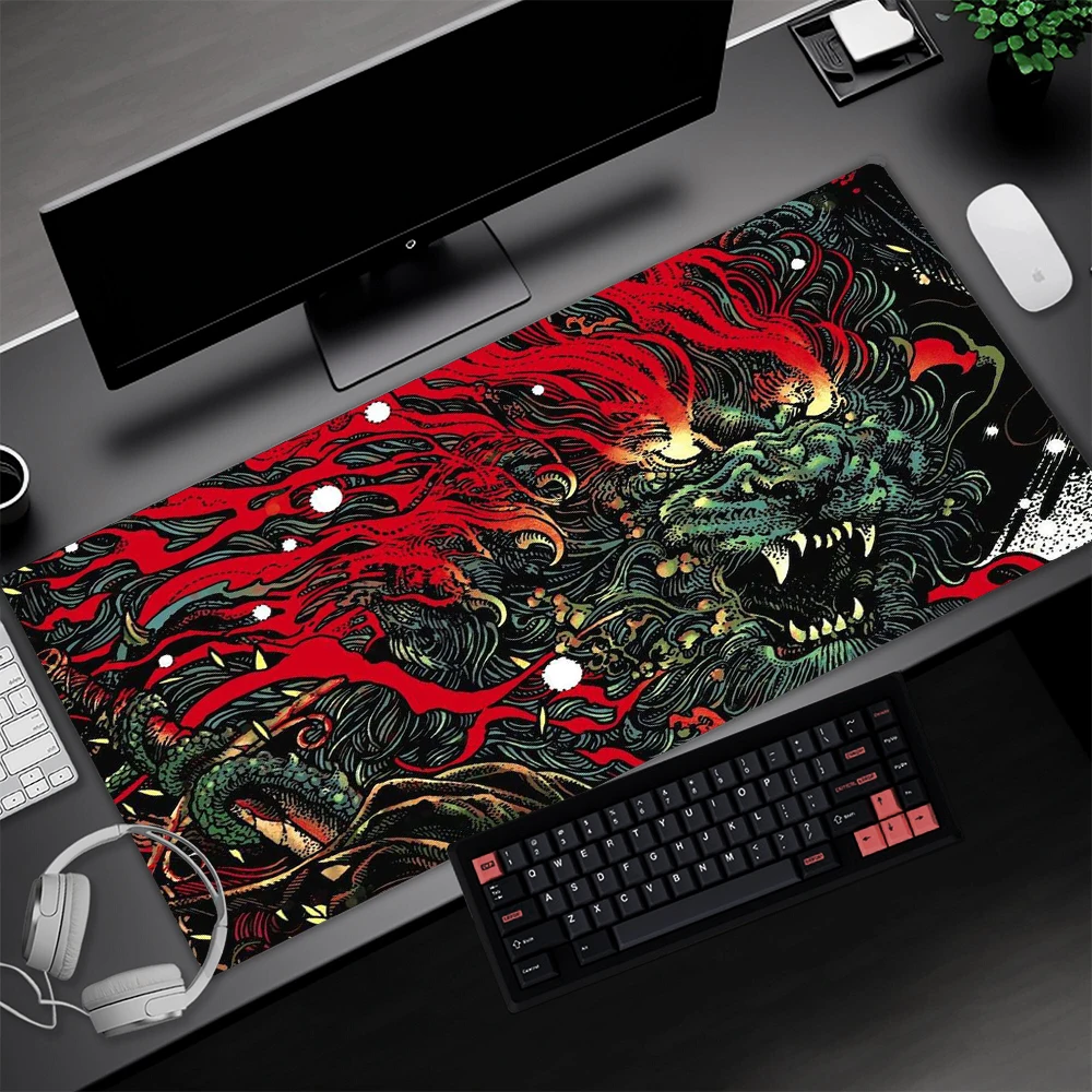 

Игровой коврик 90x40, длинный коврик для мыши, китайский коврик для мыши с драконом 1000x500, большой коврик для настольного компьютера, игровой коврик x