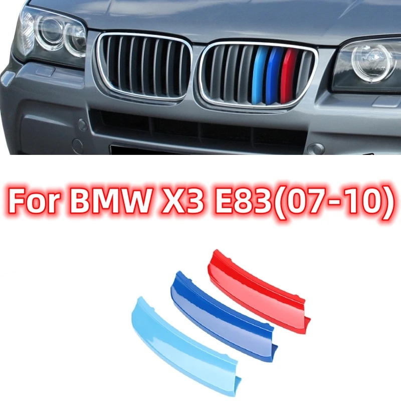 

Для BMW X3 Series E83 2007-2010 автомобильный 3D M Стайлинг передняя решетка радиатора отделка бампера полосы наклейки внешние аксессуары Декор