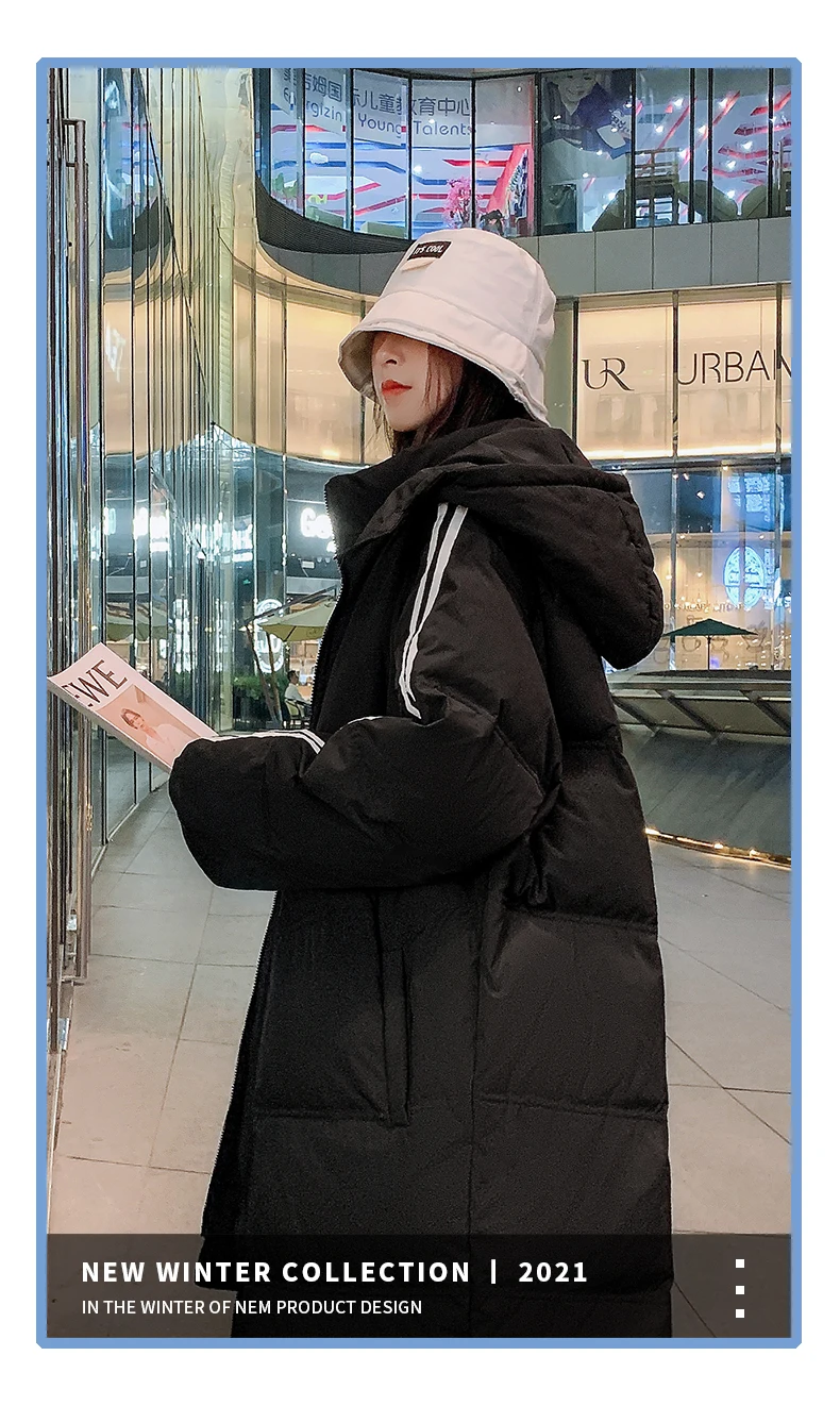 

Winter New Thickened Bread Coat Down Cotton Coat Korean Version Loose Harajuku Mid length Cotton Coat Women