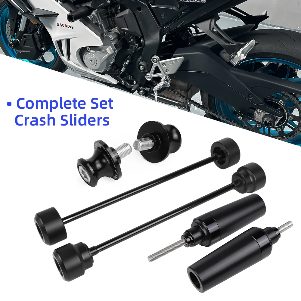 

2025 675NK SR675 ползунок оси колеса рама аварийные ползунки для CFMOTO 675SS 675SR 675SR-R NK675 675 SR/NK/SS/SRR защита обтекателя