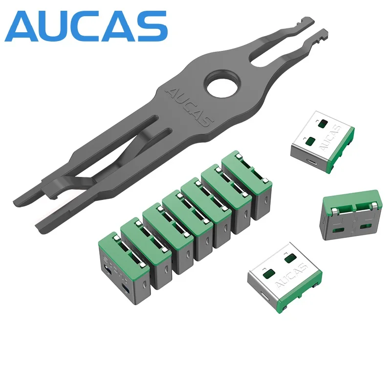 Aucas Ethernet Lock RJ45 Сетевой USB-порт Замки Бесплатный ключ Патч-панель Аксессуары