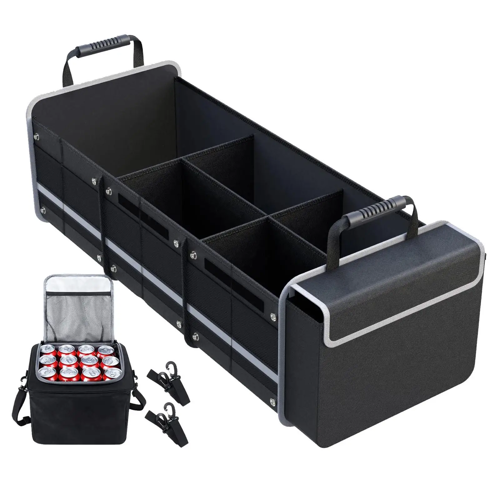 

Car Trunk Organizer Collapsible Cargo Storage Container for Automotive Sedans