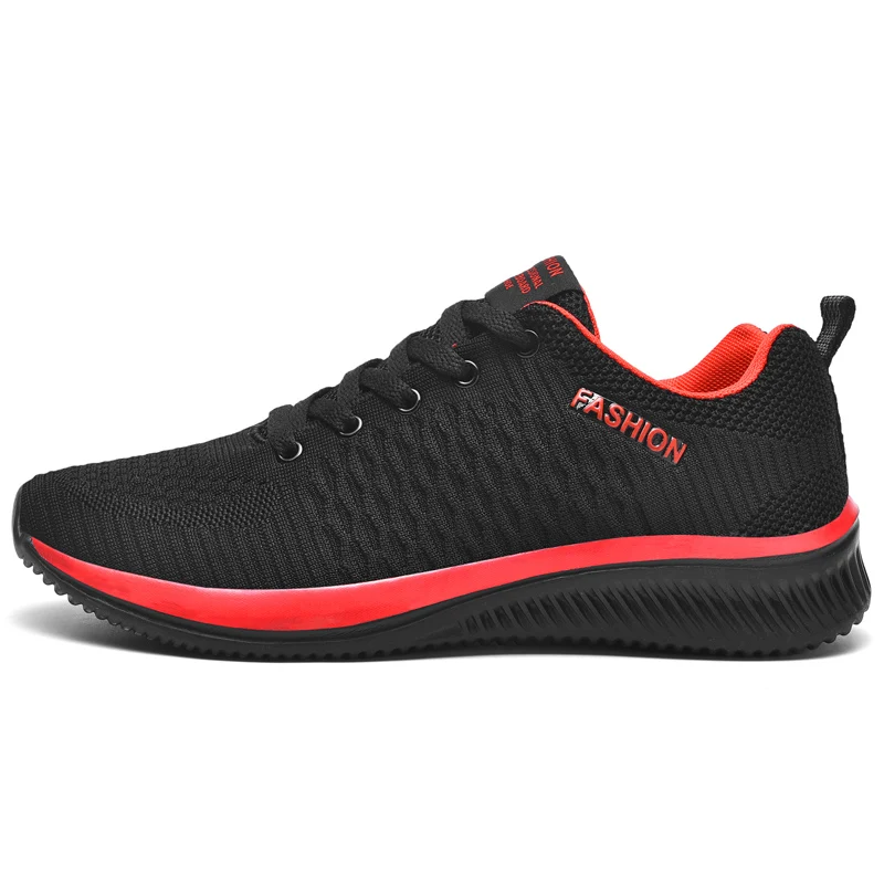 Sneakers Men Women 2022 Hot New Stretch Fabric Breathable Running Sport Shoes Trend Light Soft Hole Sole Comfortable Black Shoes
