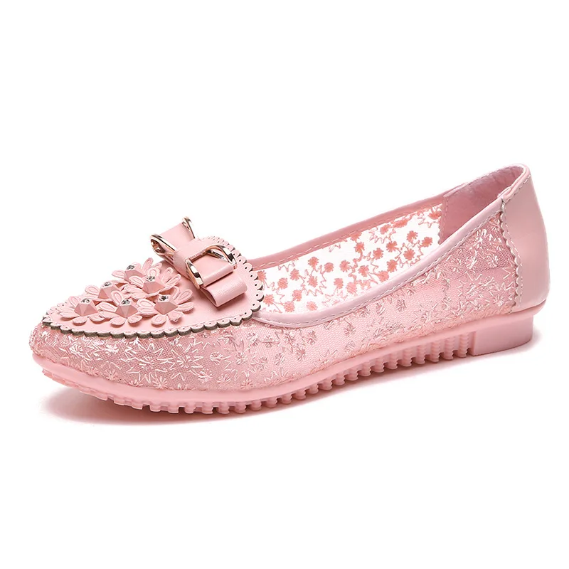 Fashion Summer Flat Shoes Women Mesh Breathable Casual Shoes Comfortable Ladies Work Footwear Female Boat Shoes Moccasin