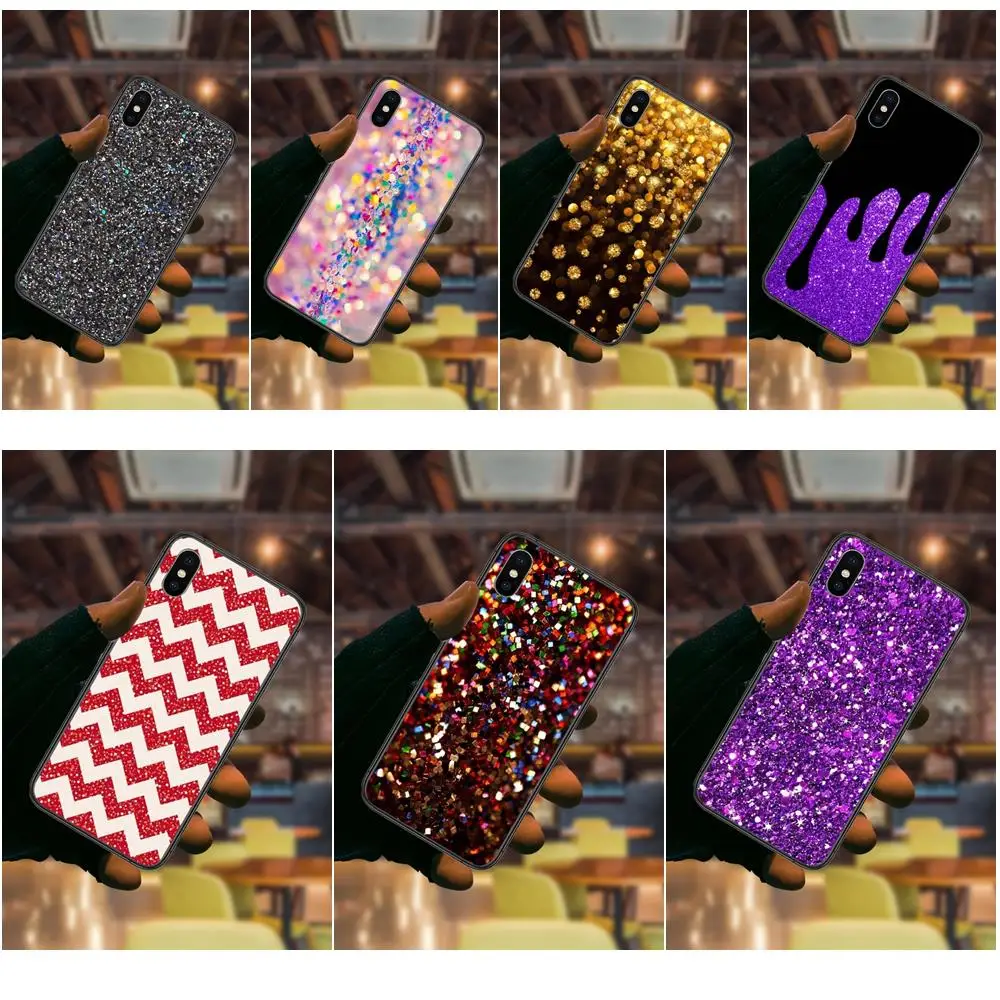 

Children Amazing Purple Sparkle Glitter For Xiaomi Redmi 9 9A 9C 8A Pro Max Redmi 9 9A K40 Pro Plus Soft Mobile Phone Case