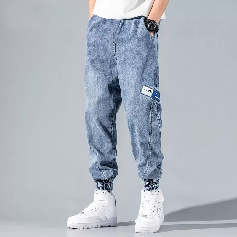 

2022New Hip Hop Harem Jeans Pants Men Loose Joggers Denim Casual Sweatpants Korean Style Men's jeans Cargo Pants Joggers Pan