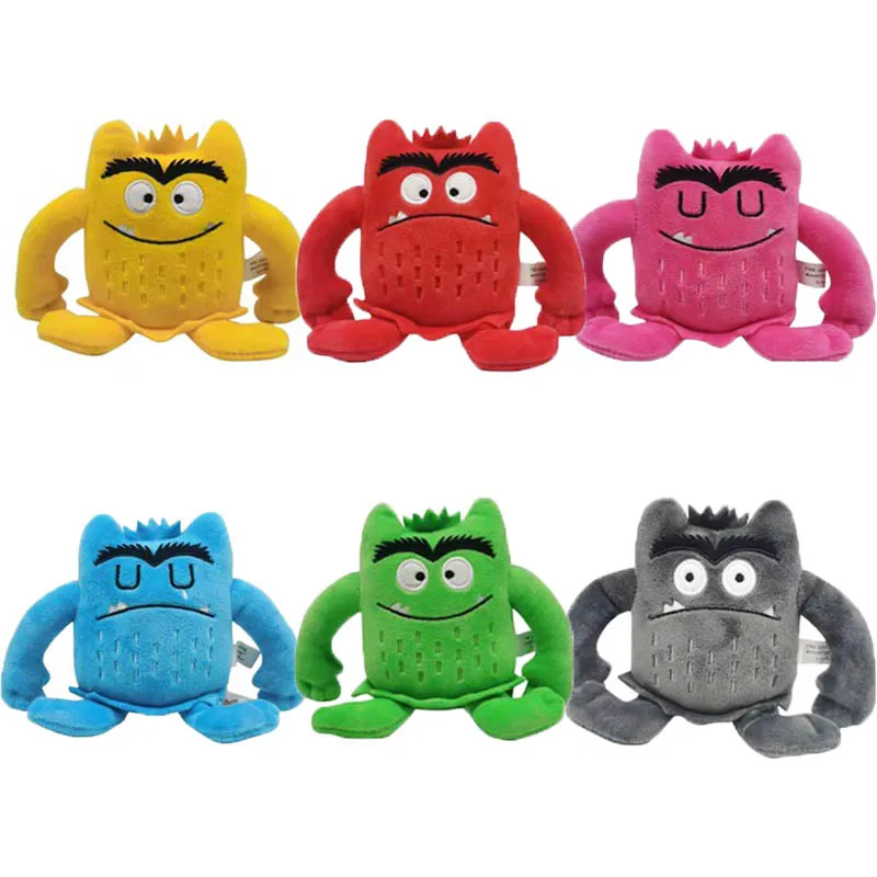 

1/6pcs The Color Monster Plush Toy Stuffed Animal Soft Kawaii Cartoon Ugly Doll Emotion Mood Plushie Figure Gift forKid Birthday