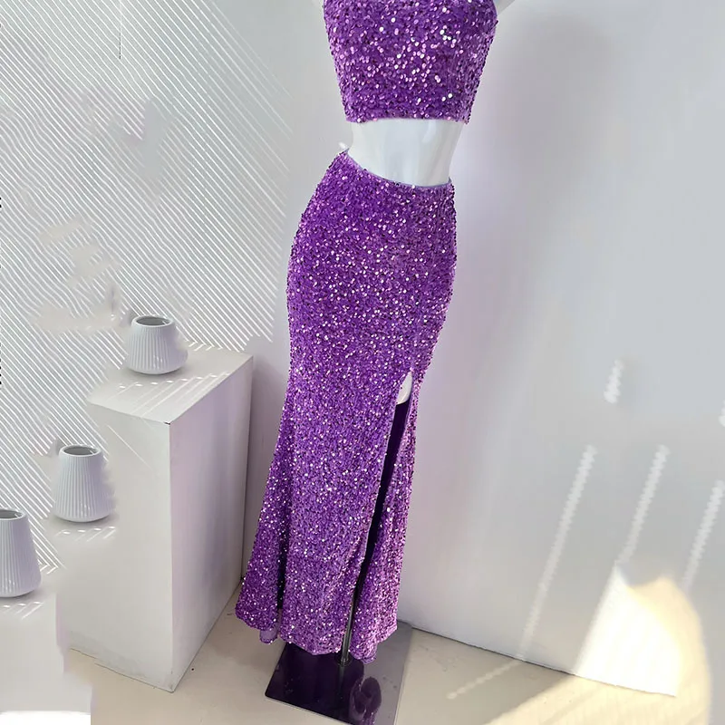 ЛWAIXS сексуальный топ и юбка из полиэстера