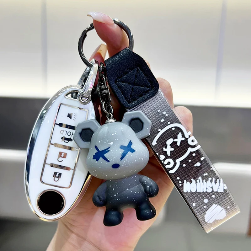 

Car Remote Key Case Cover For Nissan Qashqai Kicks Tiida X-Trail T32 T31 Juke J10 J11 Altima Pathfinder Note Infiniti Keychain