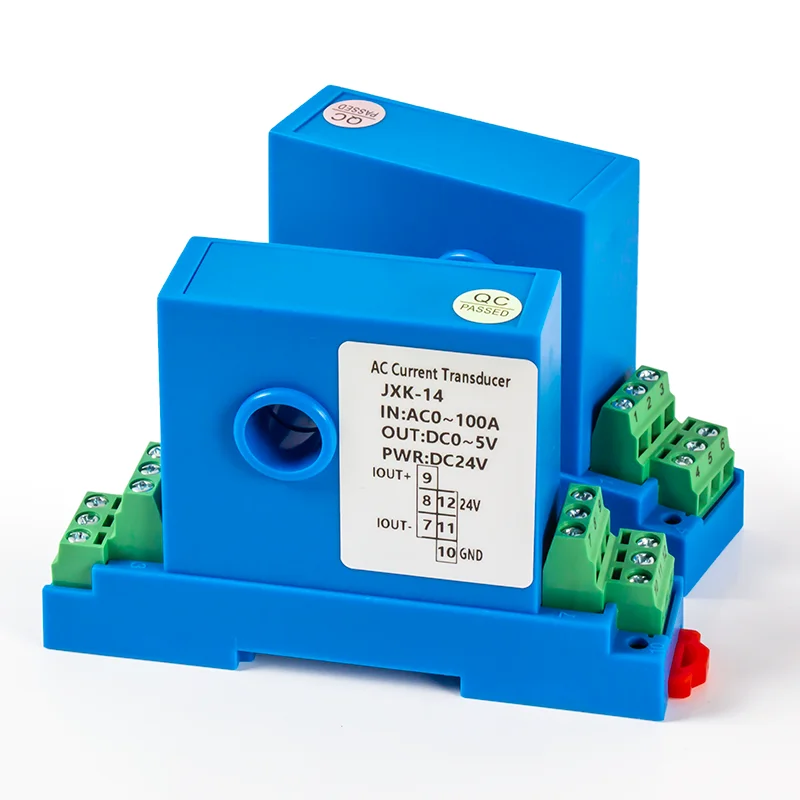 

DC/AC 0-150A Current Transmitter to 0-10V 0-5V 4-20mA Hall Effect with 8mm/12mm Diameter DC24V Current Transducer Transmitter