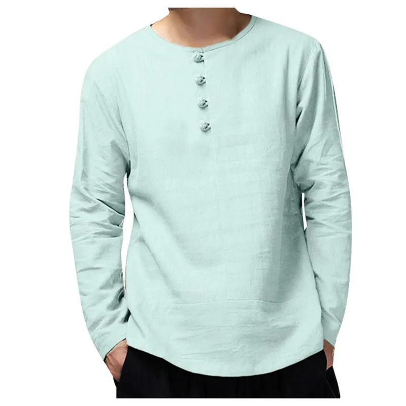 Новинка весна-осень 2021 Мужская футболка в китайском стиле Prowow с круглым вырезом и