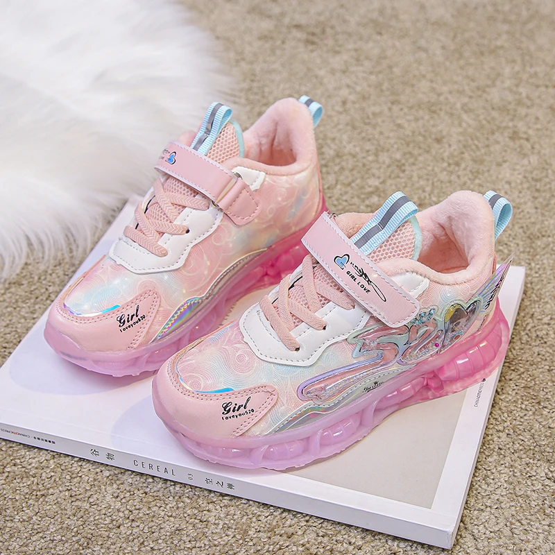 Cute Cartoon Girl Casual Shoes Fashion Beautiful Princess Shoes  Sale In Winter Warm Keeping Waterproof Breathable Sports Shoes
