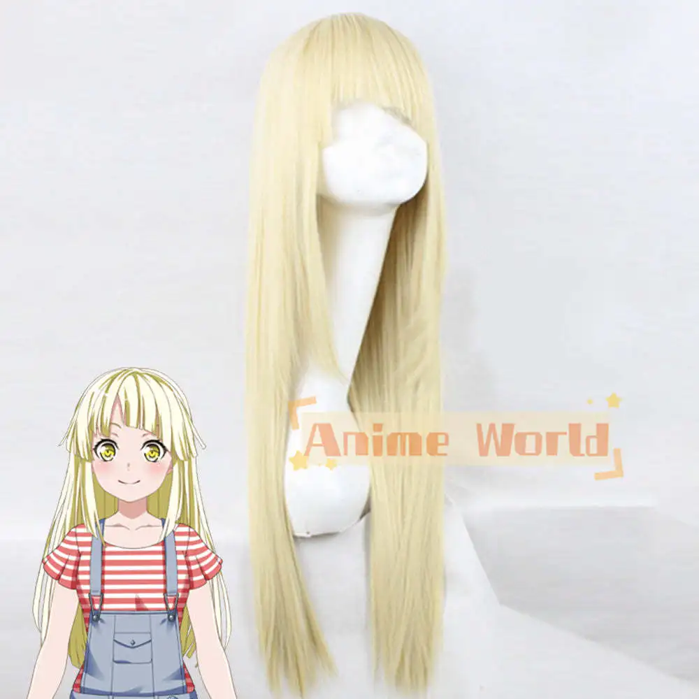 Взгляд! Золотой парик для косплея Kokoro Tsurumaki