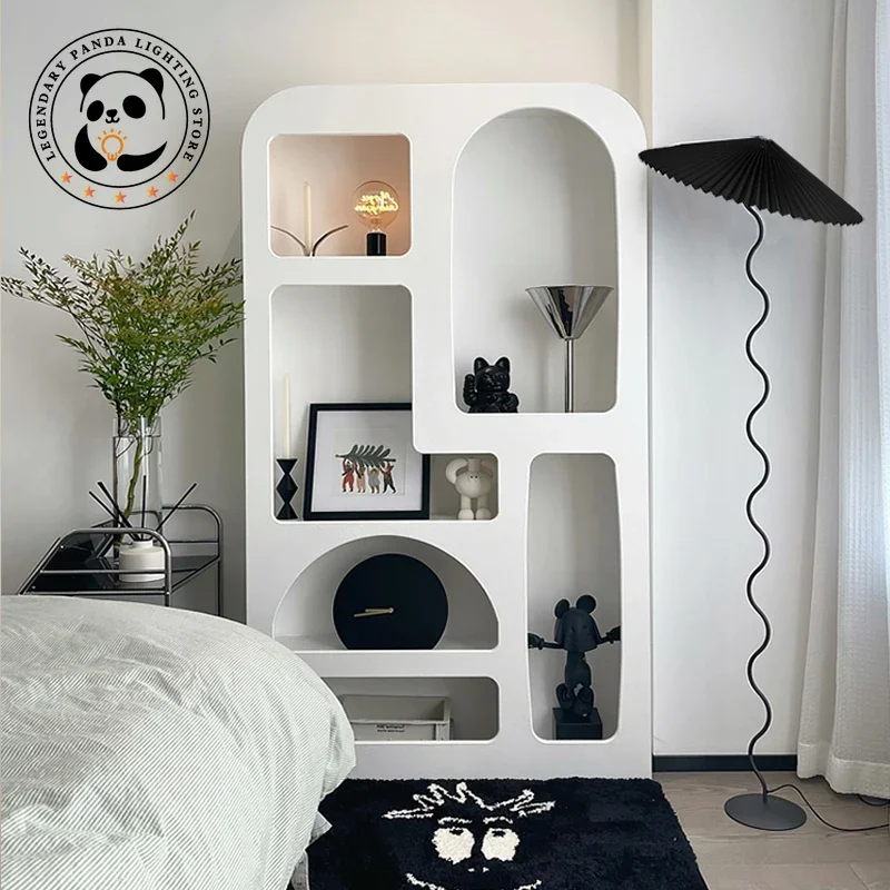 Скандинавская Минималистичная Напольная Лампа плиссированный тканевый абажур