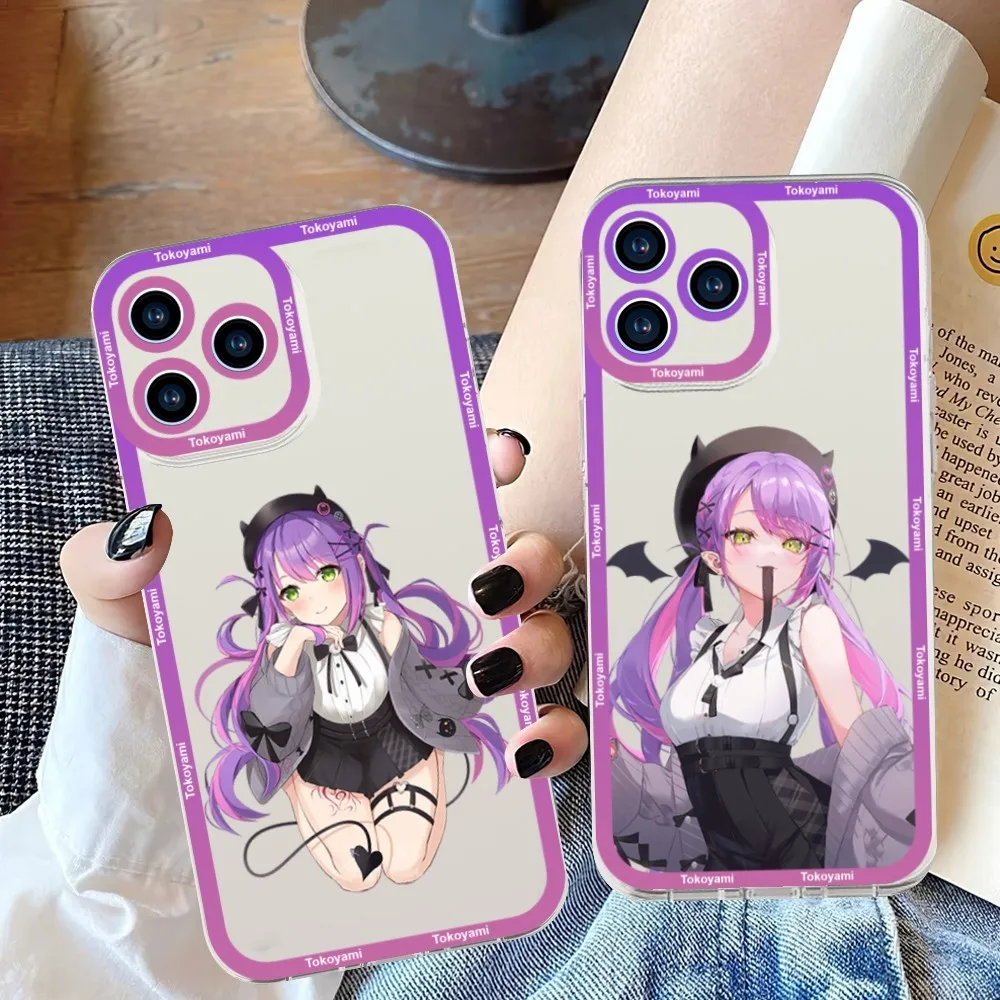 Прозрачный чехол Tokoyami Towa для iPhone 11 12 Mini 13 14 Pro Max