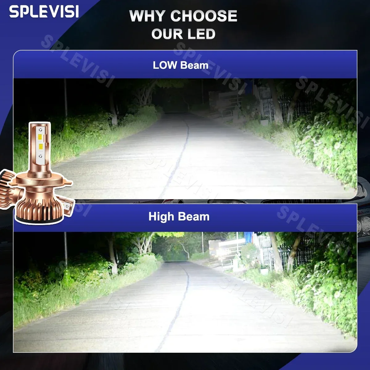 SPLEVISI 2X 9003/H4 светодиодный фары дальнего и ближнего света CSP чип для Nissan X-Trail T30 2001 2002