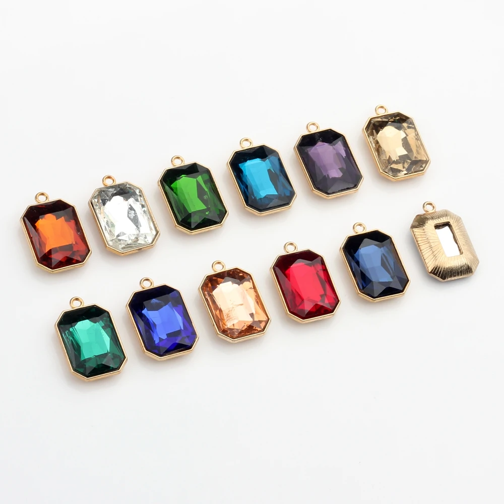 Очаровательные Подвески из цинкового сплава с разноцветными кристаллами