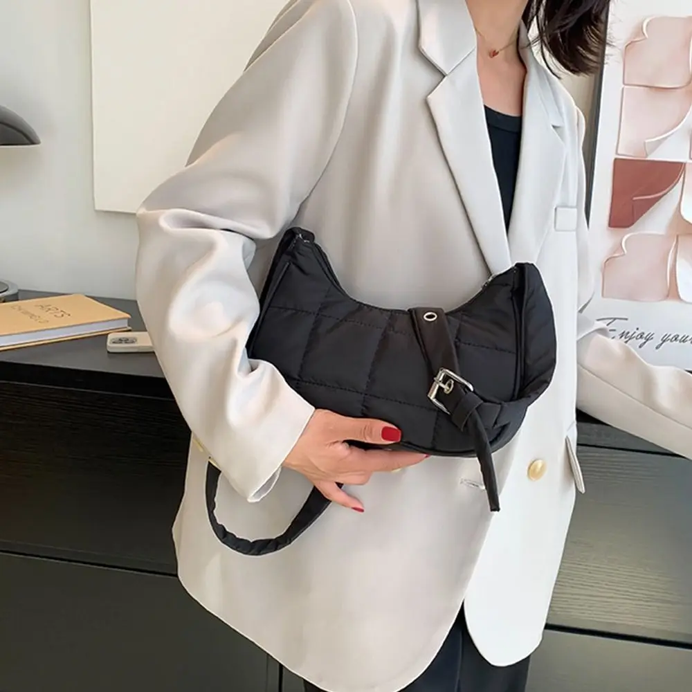 

Cloth Simple Outdoor Korean Style Handbag All-match Shoulder Bags Lattice Underarm Bags Women Tote Bags Small Purses