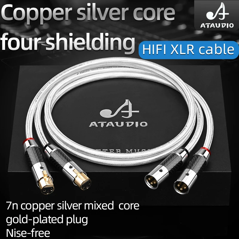 ATAUDIO HIFI xlr кабель высокой чистоты медь и серебро смешанный кабель xlr штекер-гнездо для микрофона микшера ATAUDIO HIFI xlr кабель высокой чистоты медь и серебро смешанный кабель xlr штекер-гнездо для микрофона микшера