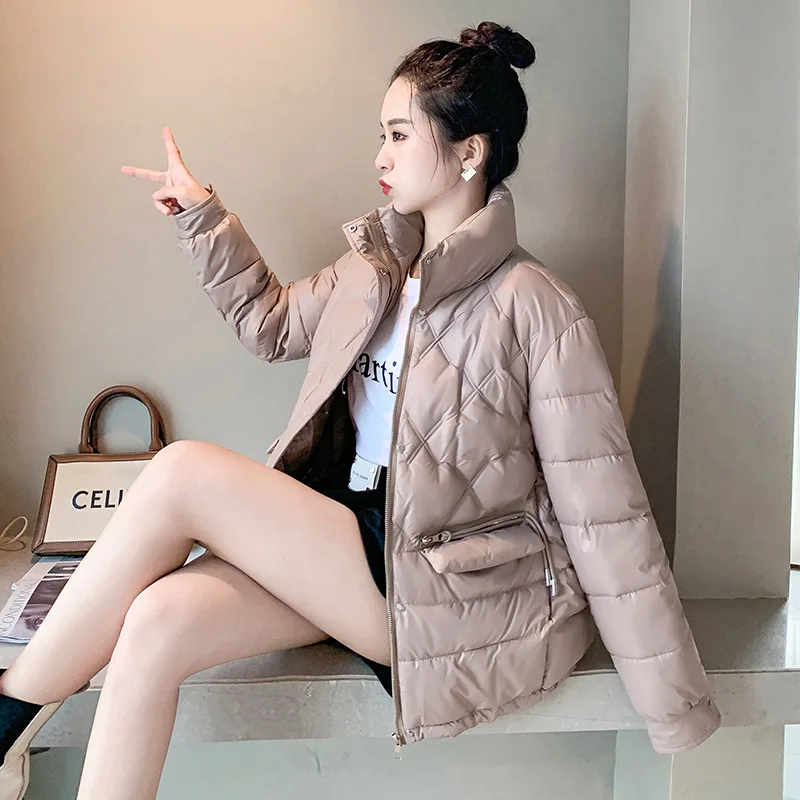 PinkyIsBlack Women's Jacket Winter Parkas Coat Drawstring Fashion Outwear Pocket Short Coat  Autumn Winter Ladies Puffer Jacket