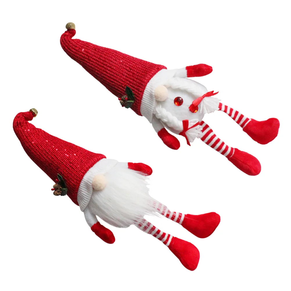 

Christmas Santa Elf Plush Faceless Adorable Ornaments Gnome Decor Festival Decoration Table Handmade Hanging Decors Scandinavian