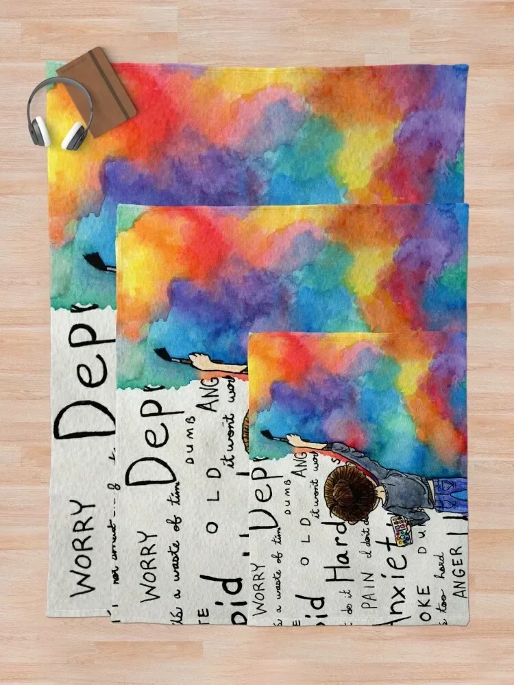 Декоративное одеяло всегда сражайтесь декоративное с рисунком акварели (2015)