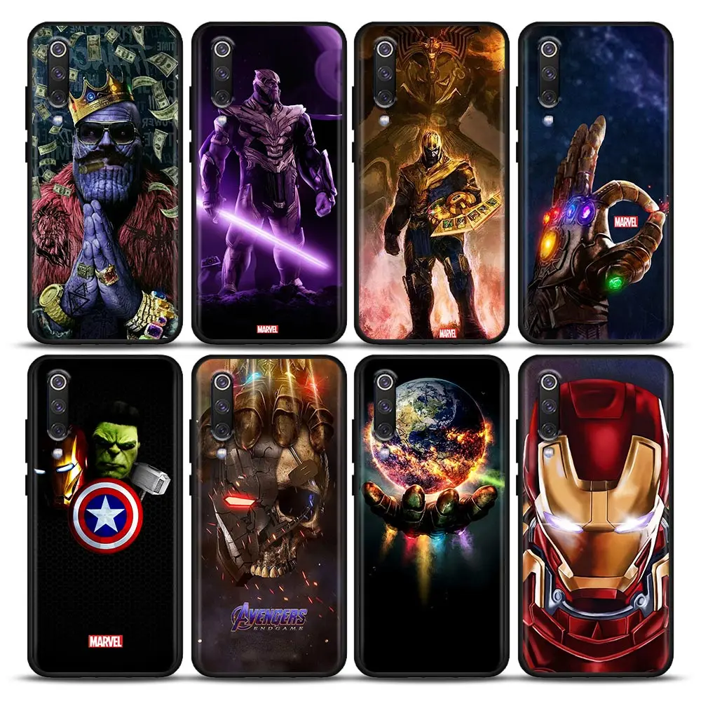 

Marvel Phone Case for Xiaomi Mi 9 9T SE 10T 10S Mi A2 Lite CC9 Note 10 Pro 5G Case Soft Silicone Cover Marvel Thanos Hero