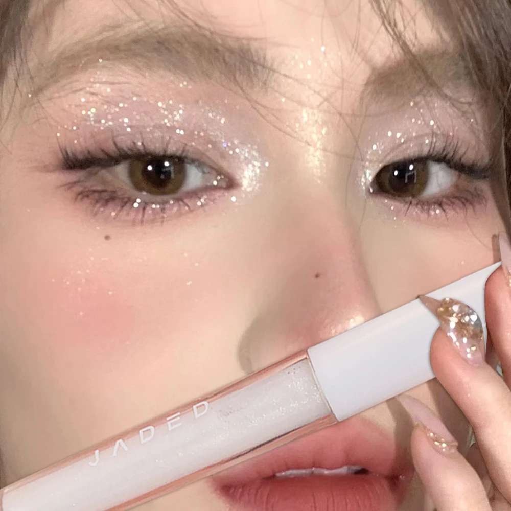 

Glitter Sequins Liquid Eyeshadow Waterproof Pink Pearlescent Eyeliner Eye Shadow Lying Silkworm Face Makeup Highlighter Cosmetic