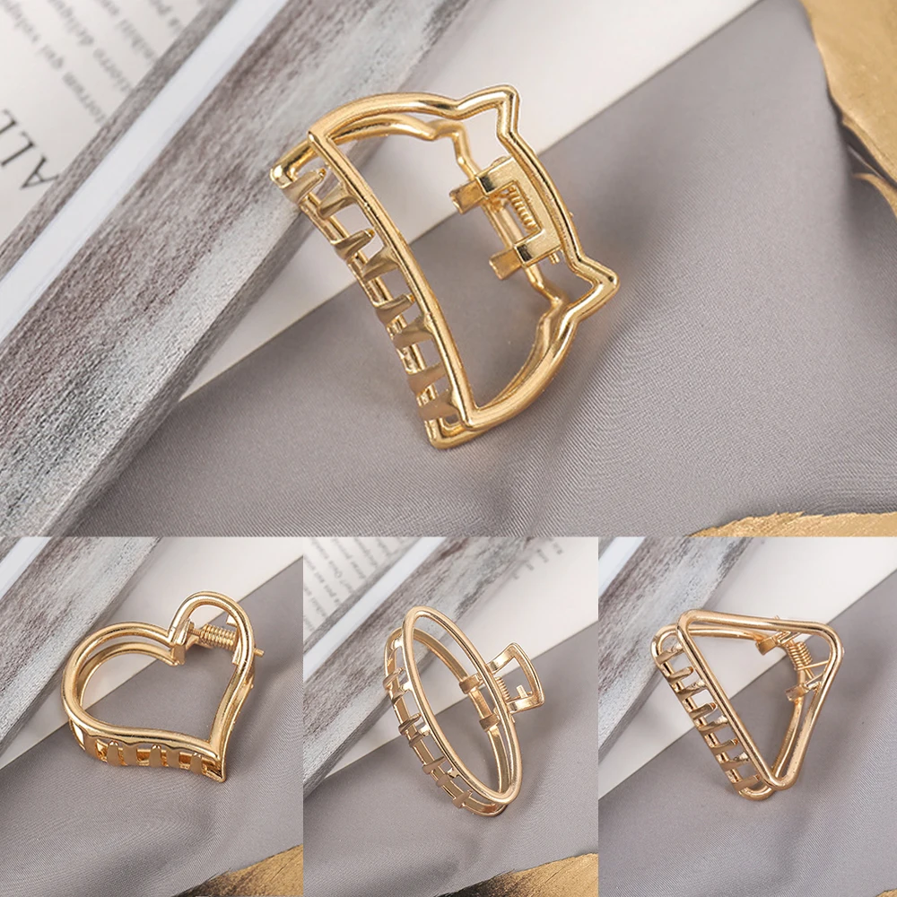 Простой металлический зажим для волос принятия душа маленькие заколки в форме