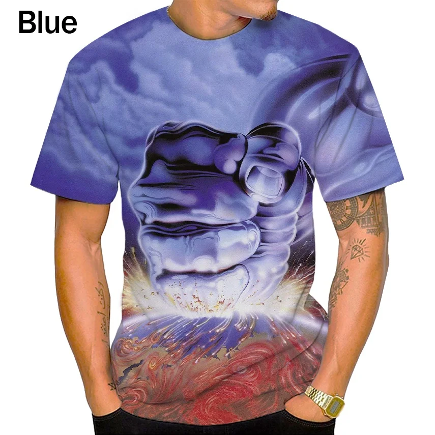 

Men Fashion 3d Print Heavy Metal Band Hip Hop T Shirt Summer Unisex Punk Rock Cool T Shirt