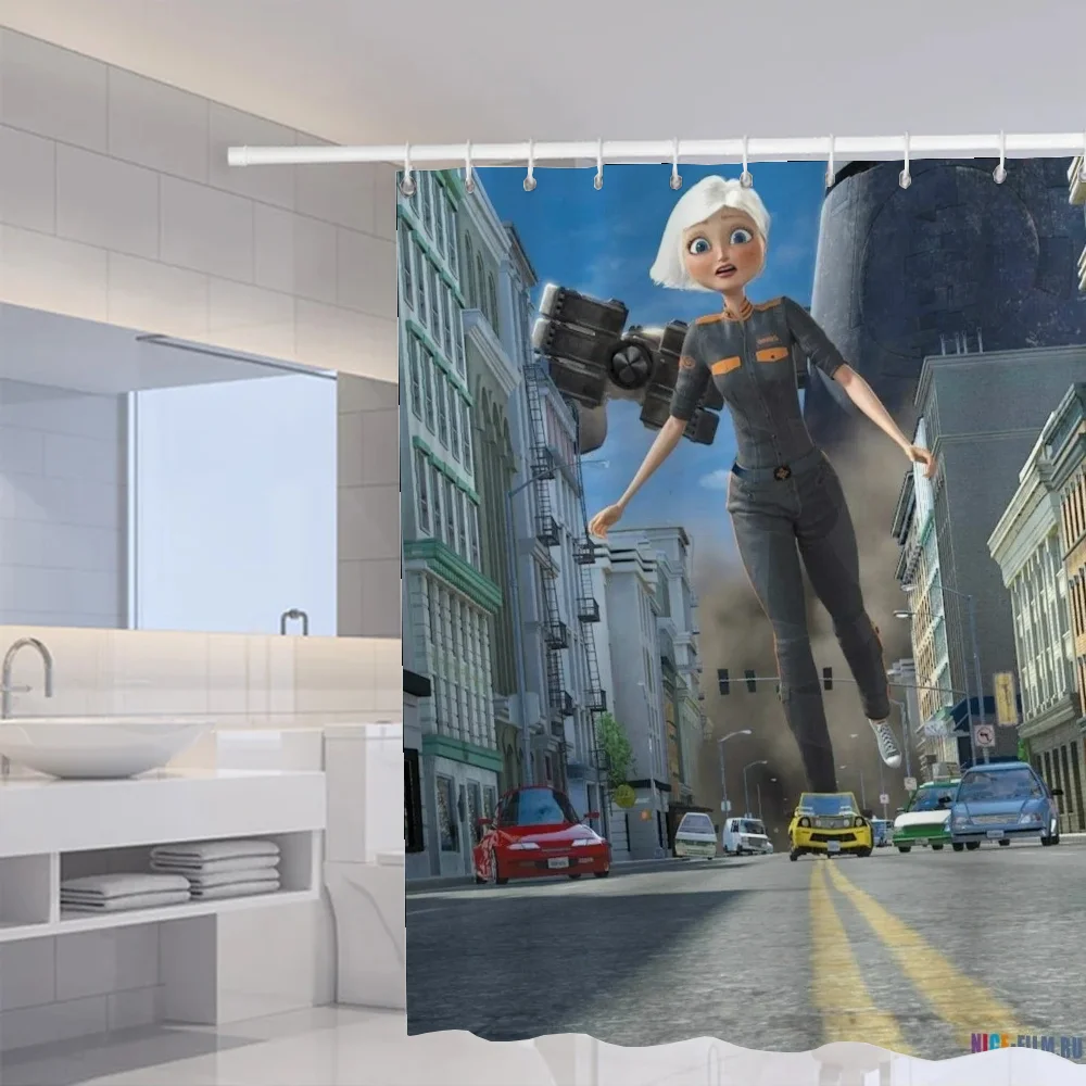 M-monsters Vs Aliens Занавеска Для Душа Ванной Комнаты Современный Стиль Полиэстер