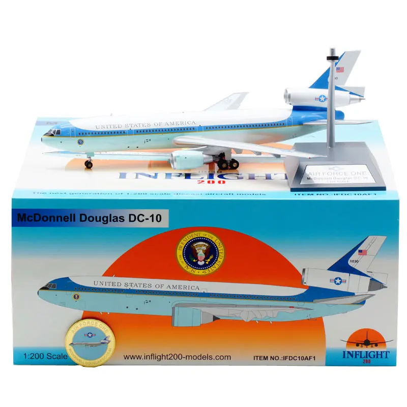 

Diecast Metal 1/200 Scale C-10 11030 USA Air Force ONE Plane Model Alloy with Landing Gear Aircraft for Collection