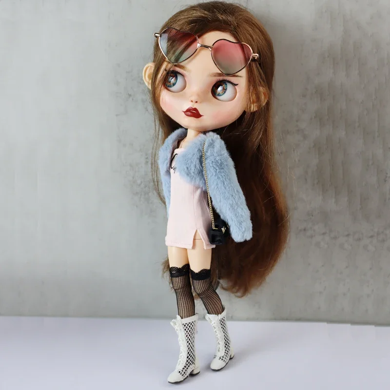 Платье для куклы Блайт комплект униформы Ob24 Ob22 одежда Azone школьный зимнее меховое