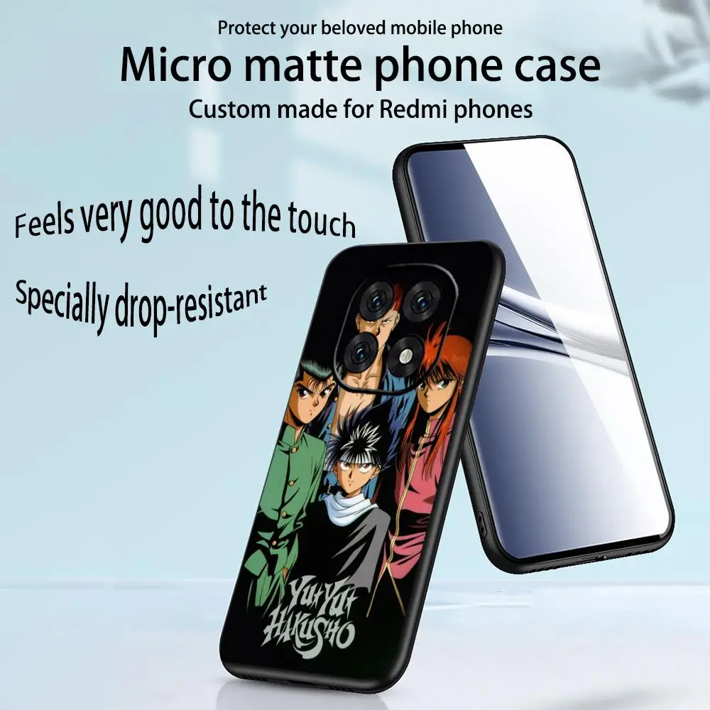 Фото Суперклассический чехол для телефона Urameshi, мягкий черный чехол для Redmi Note15 11 12 13 14Pro Plus S 5G 14C A3 №5