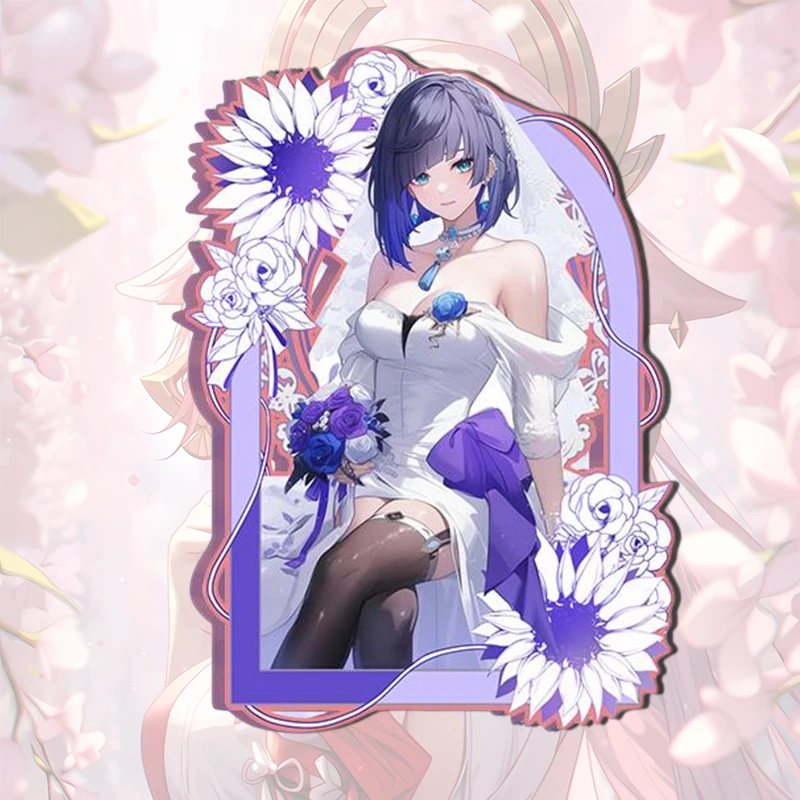 История богини персиковая вырезанная металлическая карточка Хатсуне Мику ОРУ