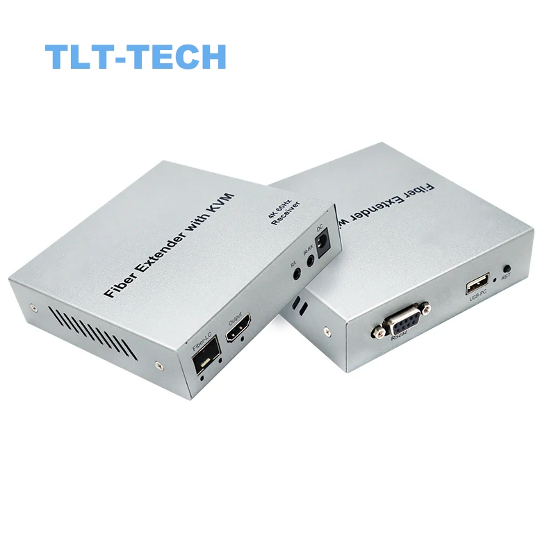 Одна пара HDMI-совместимых KVM USB-удлинителей через один волоконно-оптический кабель LC-Коннектор с RS232, ИК, выход